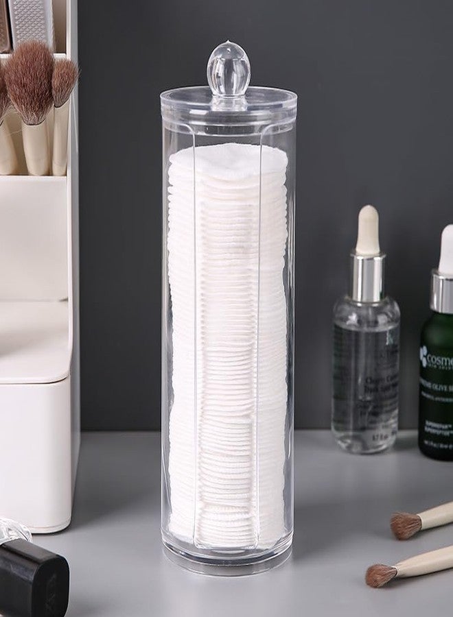 lygchii 2Pcs Clear Acrylic Scrunchie Holder Stand, Hair Ties Holder Organizer with Lid, Cosmetic Cotton Scrunchy Display Organizer for Women Teen Girls - Image 3
